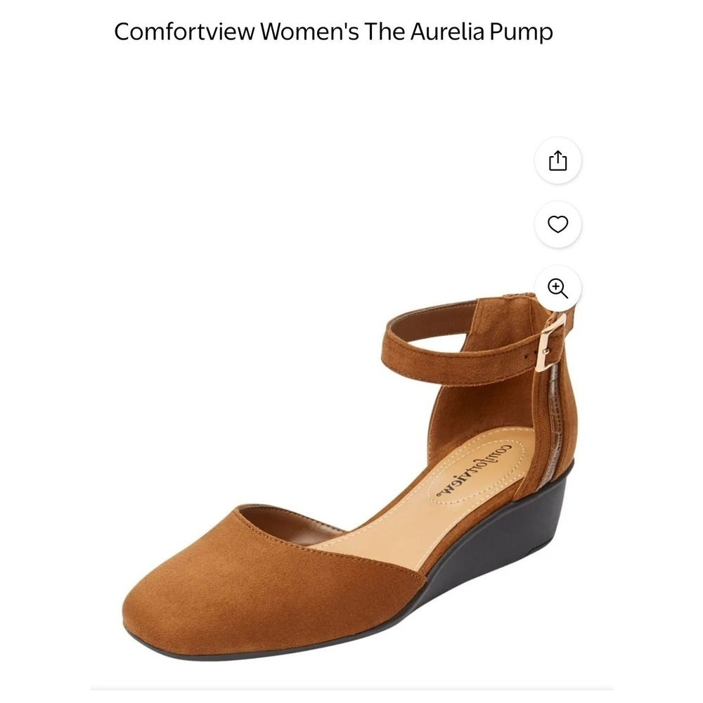 Suede‎ Wedges with Zip Back Closure Stable Heel Technology Women's
